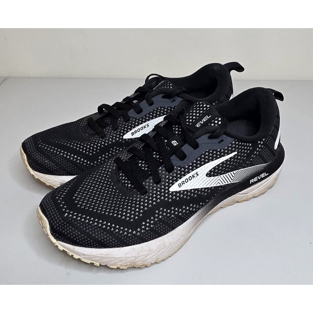 Brooks Revel 6 Running Shoe Womens Size 8.5 Black White - Picture 4 of 7